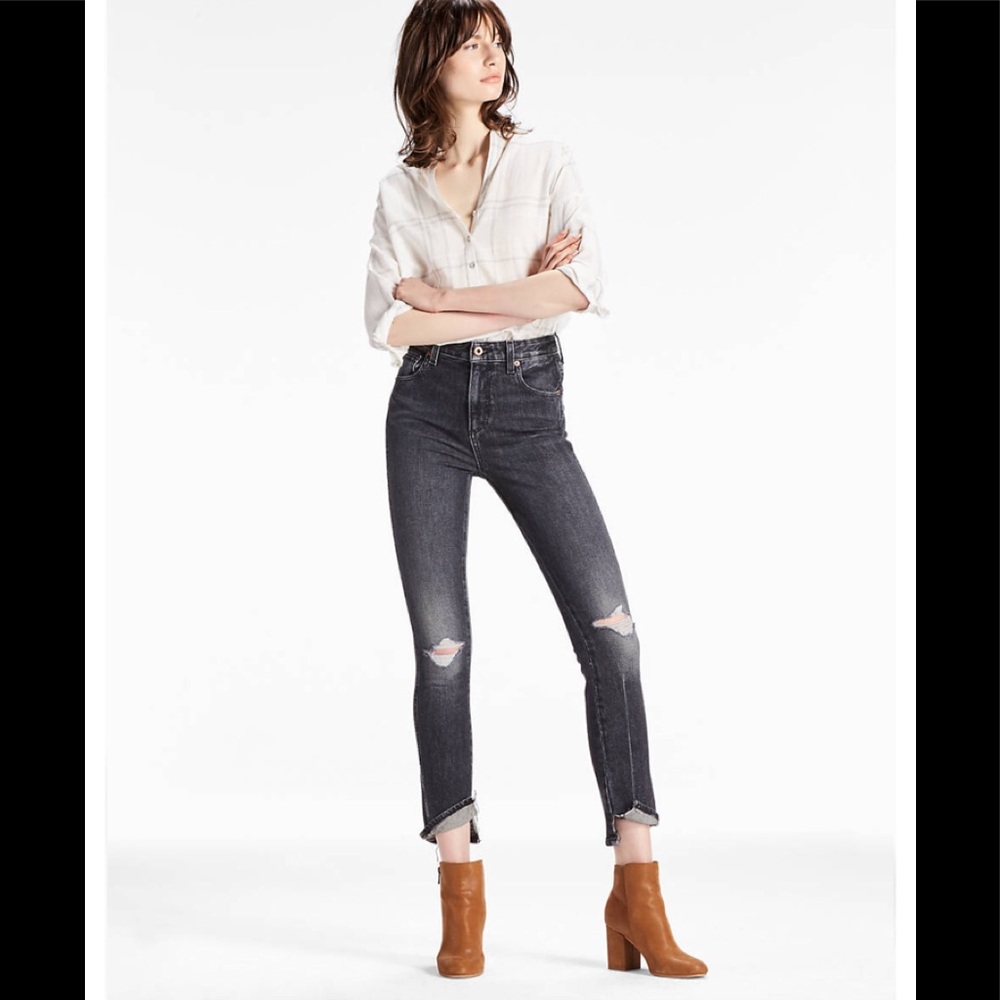 Lucky Brand High Rise Tomboy Cropped Straight Leg!